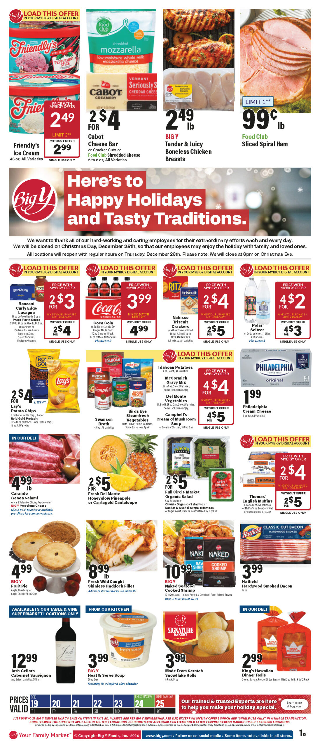 Big Y Ad Preview 12/19 – 12/24