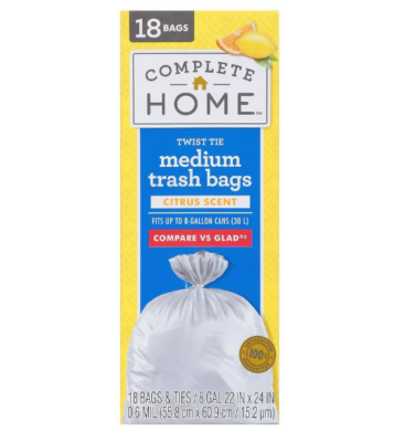 Complete Home Trash Bags ONLY $1.99 at Walgreen’s 12/08 – 12/14