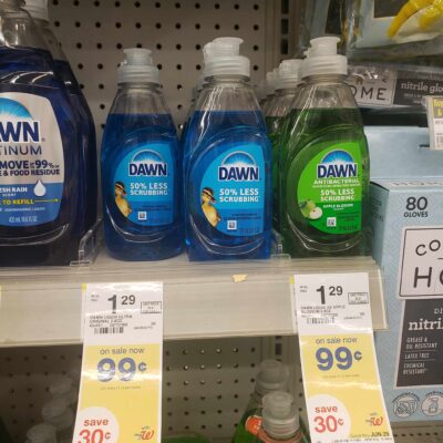 Dawn Dish Liquid ONLY 99¢ at Walgreen’s 12/08 – 12/14