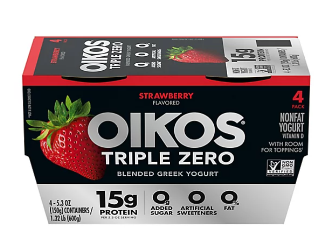 Oikos Triple Zero Yogurt 4pk ONLY $2.99 at Shaws 01/24 – 01/30