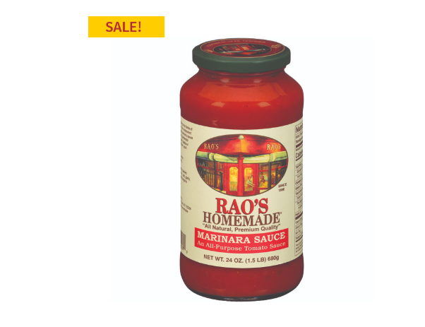 Rao’s Pasta Sauce ONLY $5.99 at Big Y 01/16 – 01/22