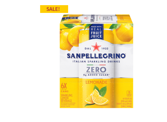 Sanpellegrino Zero Italian Sparkling Drinks 6pk ONLY $3.99 at Big Y 01/09 – 01/15