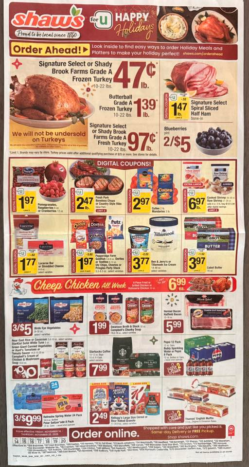 Shaws Ad Preview 11/14 – 11/20