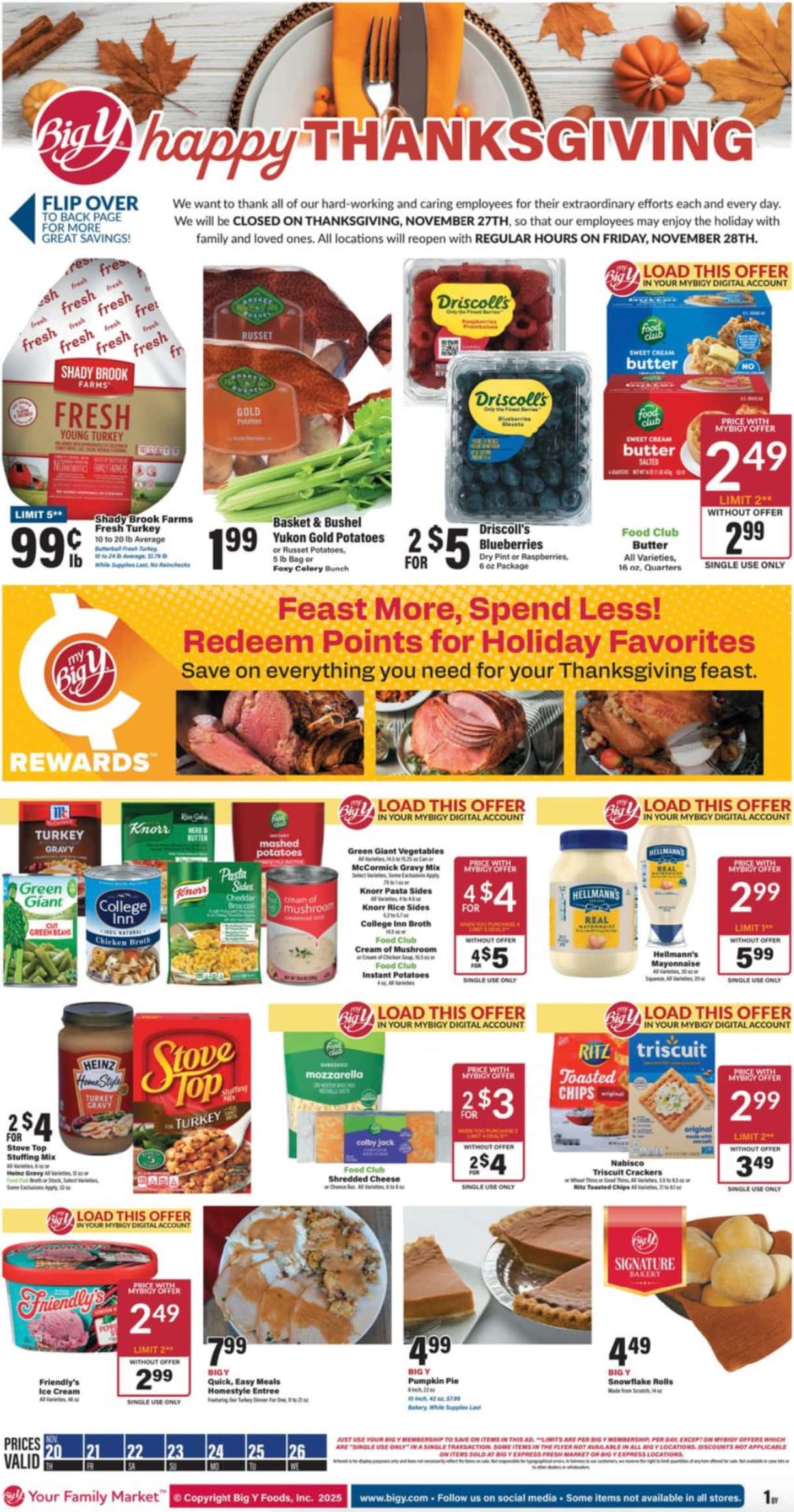 Big Y Ad Preview 11/20 – 11/26